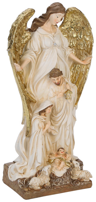 Thumbnail 2: Brighten the Season 14 in Angel Nativity Figurine  