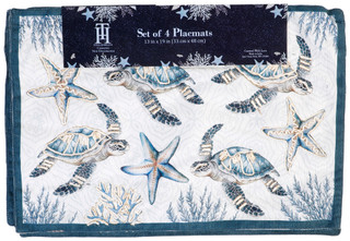 Thumbnail 2: Total Home Ltd. 4 Pk Sea Life Placemats 