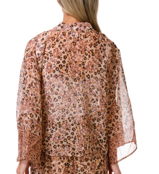 Thumbnail 2: BUNULU Women's Tie Front Kimono Top 