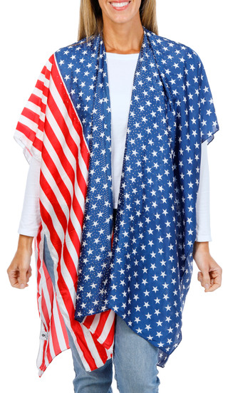 Thumbnail 1: Jessica McClintock Americana Flag Kimono 