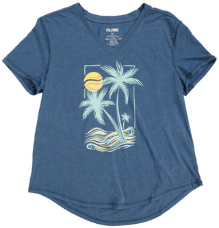 Thumbnail 2: REEL LEGENDS Women's Short Sleeve V-neck Graphic Tee 