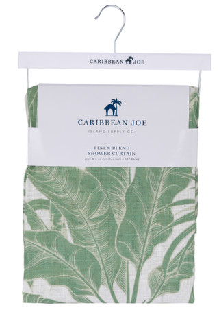 Thumbnail 1: Caribbean Joe Linen Blend Shower Curtain 