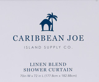 Thumbnail 3: Caribbean Joe Linen Blend Shower Curtain 