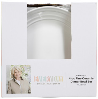 Thumbnail 2: Everyday By Martha Stewart 4 Pk Fine Ceramic Dinner Bowl Set 