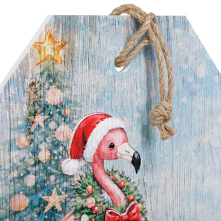 Thumbnail 1: SUNSET VISTA DESIGNS 16 In Flamingo Chrismas Door Hanger 