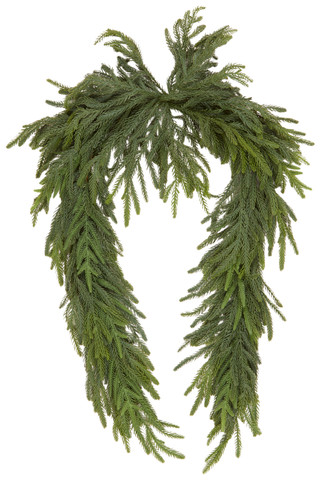 Thumbnail 2: Supreme Silk 6 ft Real Touch Soft Pine Christmas Swag 