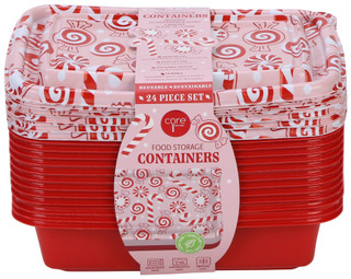Thumbnail 1: CORE KITCHEN 24 Pc Christmas Food Storage Containers Set 