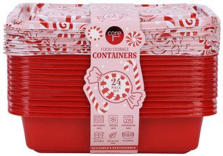 Thumbnail 2: CORE KITCHEN 24 Pc Christmas Food Storage Containers Set 