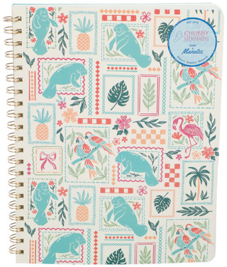 Thumbnail 1: Chubby Mermaids Large Manatee Spiral Notebook  