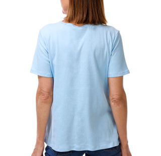Thumbnail 3: Coral Bay Women's Short Sleeve Keyhole Neckline Top 
