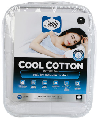 Thumbnail 1: Sealy Twin Size Cool Cotton Mattress Pad 