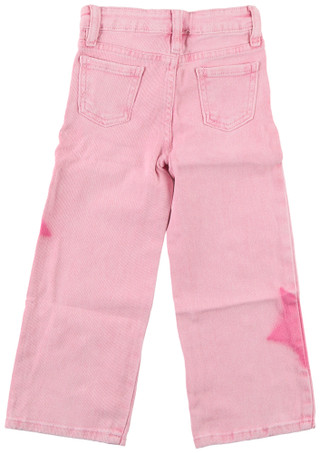 Thumbnail 1: YMI Little Girls Wide Leg Star Denim Jeans 