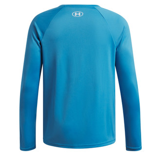 Thumbnail 2: Under Armour Big Boys' Show Me Sweat Long Sleeve Performance Shirt - Blue 