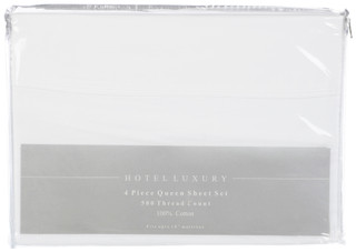Thumbnail 2: Hotel Luxury Queen 4 Pc Solid Cotton Sheet Set 