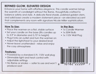 Thumbnail 3: Nicole Miller Candle Warmer Table Lamp 