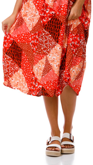 Thumbnail 1: Hurley Juniors Patchwork Floral Midi Dress 