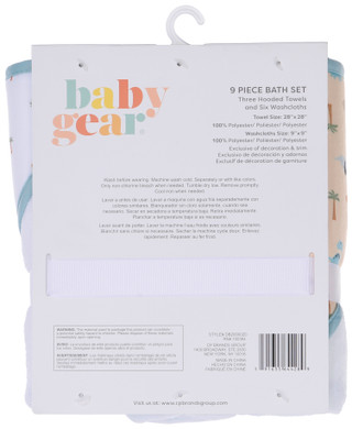 Thumbnail 3: Baby Gear Baby 9-Piece Hooded Towel Bath Set 