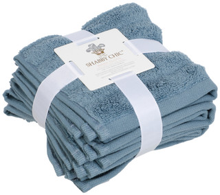 Thumbnail 1: SHABBY CHIC 4 Pk Wave Zero Twist Washcloths  