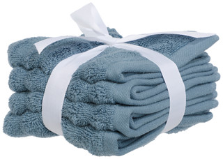 Thumbnail 2: SHABBY CHIC 4 Pk Wave Zero Twist Washcloths  