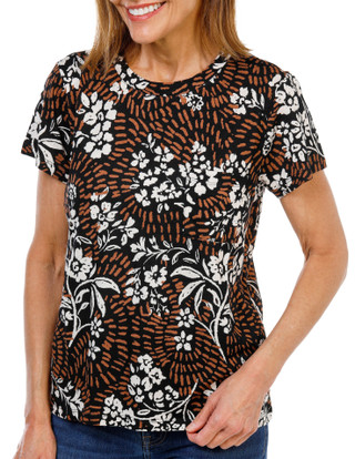Thumbnail 1: Sanctuary Women's Short Sleeve Floral One Pocket Tee 