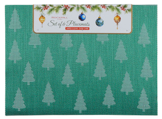 Thumbnail 1: Rockhill Home 6 Pk Christmas Tree Placemats  