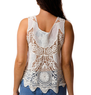 Thumbnail 3: LIV LOS ANGELES Women's Crochet Tank Top 