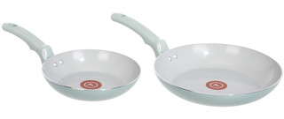 Thumbnail 2: T-fal Essentials Ceramic 8 & 10.5 Frypan Set Eucalyptus 