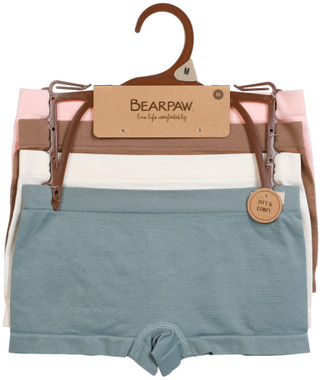 Thumbnail 1: BEARPAW Girls 4-Piece Seamless Hipster Underwear 