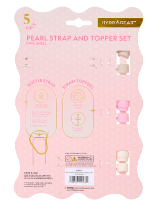 Thumbnail 2: Hydragear Pearl Bottle Strap and Straw Topper Set 