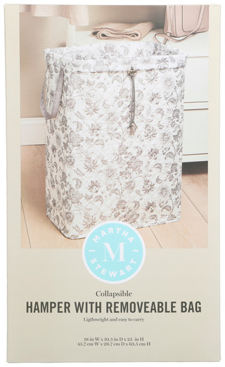 Thumbnail 1: Martha Stewart Collapsible Hamper with Removable Bag 