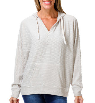 Thumbnail 1: Bobeau Women's Ribbed Hoodie 