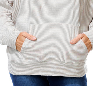 Thumbnail 3: Bobeau Women's Ribbed Hoodie 