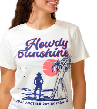 Thumbnail 3: COASTAL DREAMER Junior's Short Sleeve Howdy Sunshine Tee 