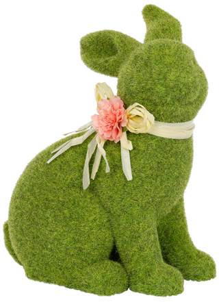 Thumbnail 1: PD HOME Flock Rose Neck Bunny Home Accent 