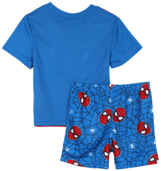 Thumbnail 1: Spiderman Toddler Boys 2 Pc Short Sleeve Graphic Shirt Short Sleep Set 