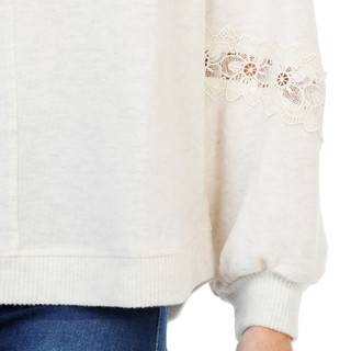 Thumbnail 1: Democracy Women's Long Sleeve V-Neck w/ Lace Inset Top  