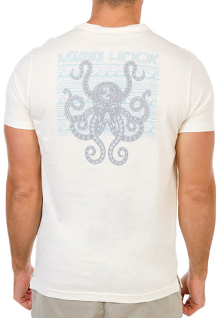 Thumbnail 1: Maori Hook Men's Short Sleeve Octopus Graphic Crew Neck Tee 