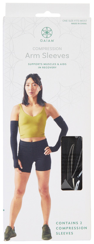 Thumbnail 2: GAIAM Yoga Compression Arm Sleeves 