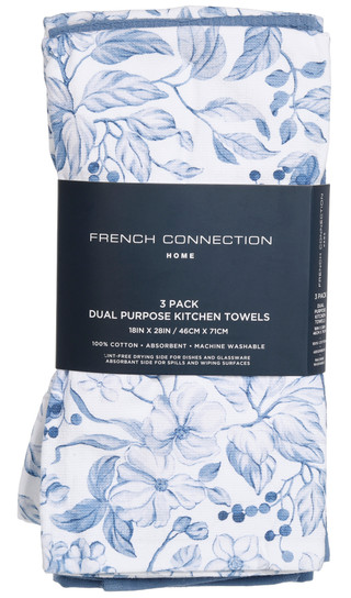 Thumbnail 3: French Connection 3-Pack Dual Purpose Kitchen Towels 