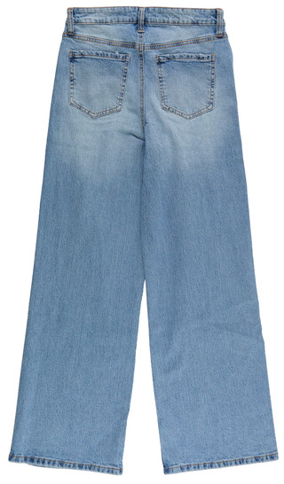 Thumbnail 2: BCBGeneration Junior's High Rise Wide Leg Fray Hem Jeans 