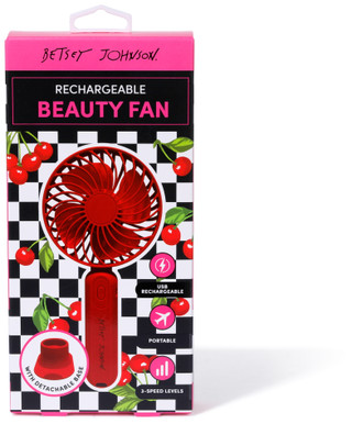 Thumbnail 1: Betsey Johnson Handheld Rechargeable Beauty Fan 