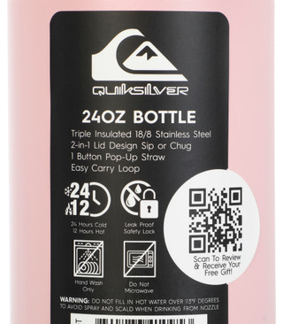 Thumbnail 2: Quicksilver Quiksilver Laguna 24oz Stainless Steel Tumbler Lotus Pink 