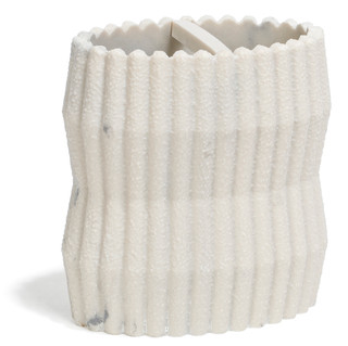 Thumbnail 1: DWELL Scallop Stone Toothbrush Holder 