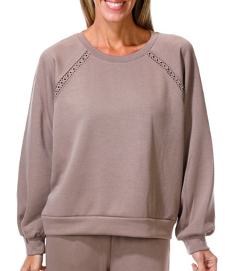 Thumbnail 1: Tahari Women's 2 Pc Raglan Crew Neck Pullover Pant Set 