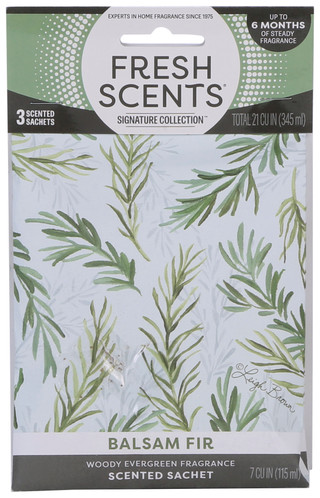 Thumbnail 1: FRESH SCENTS 3 Pk Balsam Fir Scented Satchels  