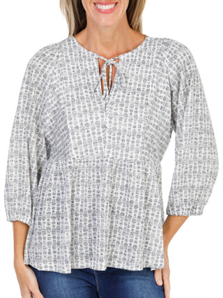 Thumbnail 2: Bobeau Women's 3/4 Sleeve Caty Dolman Boho Top  