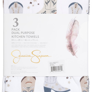 Thumbnail 1: Jessica Simpson 3-Pack Dual Purpose Kitchen Towels 