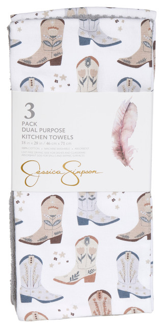 Thumbnail 2: Jessica Simpson 3-Pack Dual Purpose Kitchen Towels 