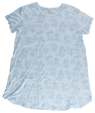 Thumbnail 2: FLORA Plus Short Sleeve Print Night Gown 