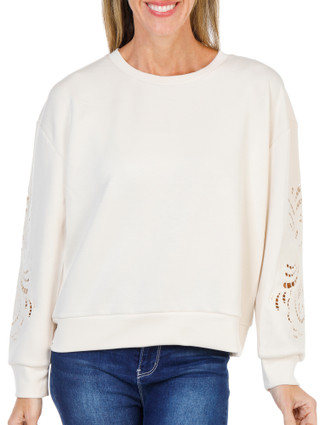 Thumbnail 1: Tahari Women's Long Sleeve Drop Shoulder Sweater  